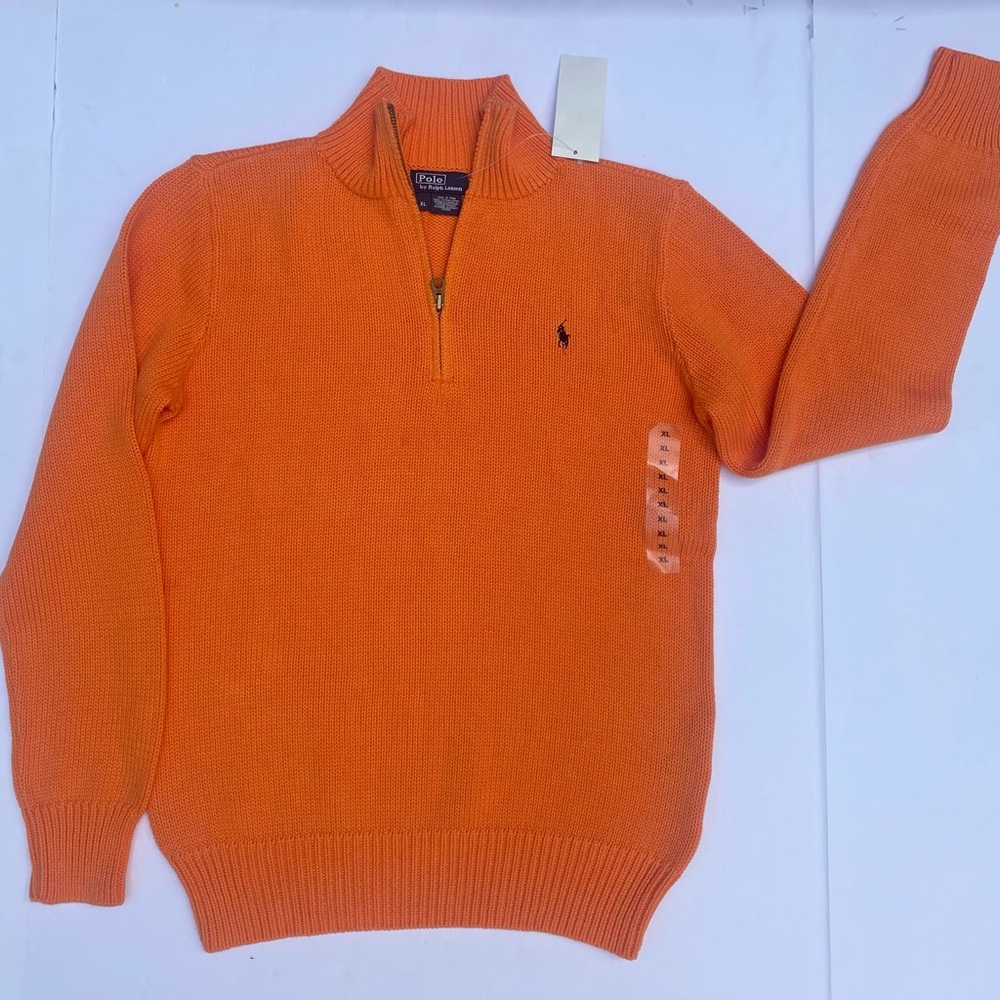 Boys POLO Ralph Lauren 1/4 ZIP Sweater Size XL NEW with Tags!!!